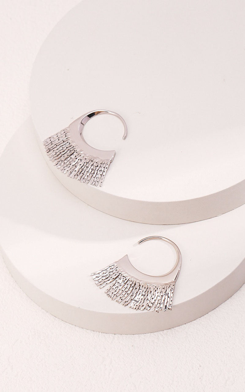 925 STERLING SLIVER FRINGE EARRING