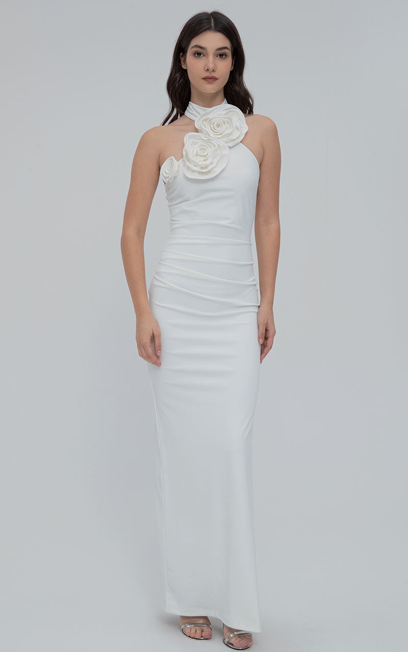 LEENA ROSE MAXI DRESS - WHITE