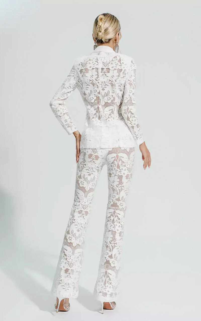 CAMILLA LACE SUIT SET - WHITE